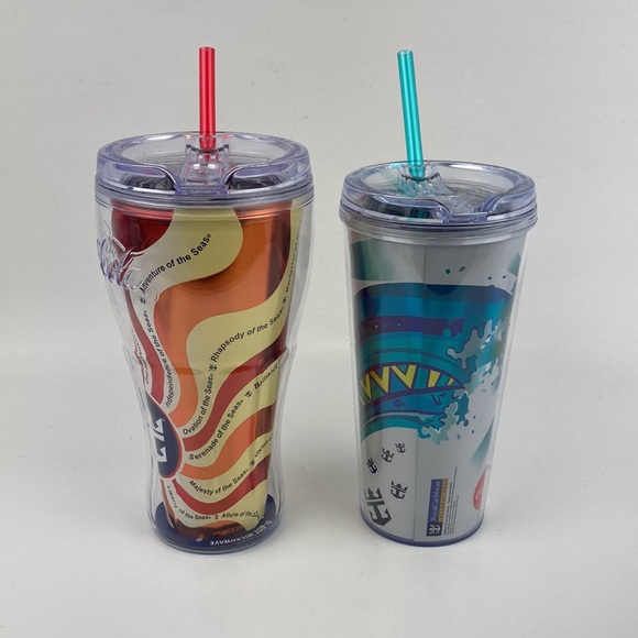 Whirley Royal Caribbean Cruise/Coca-Cola Insulated Tumblers set of 2 - Picture 4 of 16